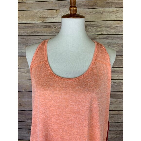 BCG NWT Womens XL Activewear Tank Space Dyed Coral Racerback Gym Yoga - Picture 2 of 9